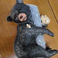 thumbnail image 2 of Matsuzay Escultura de siesta de cachorro de oso, línea suave y borde , decoración de jardín de resina para balcón, oso Decoración del hogar, 2 of 6