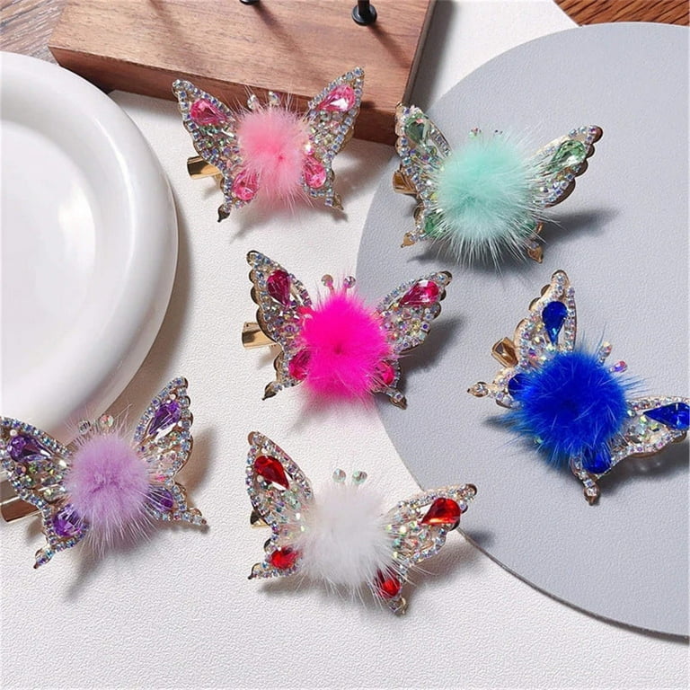 Frehsky hair clips Flying Butterfly Hairpin Sparkly Butterfly Hair
