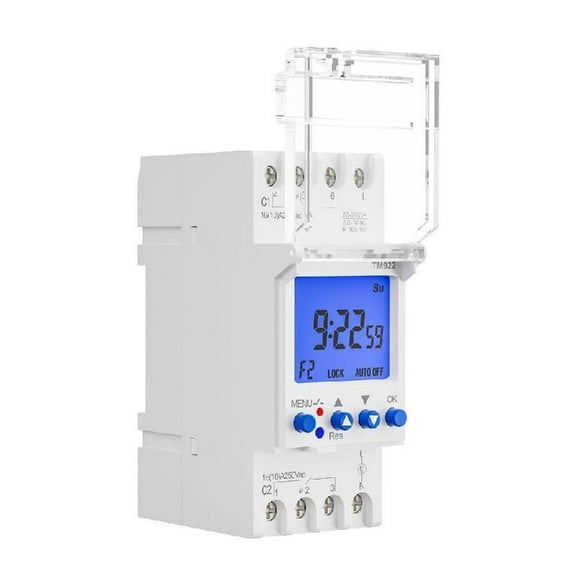 Programmable Timers Switches Double Channel Rail Mounted for Device Management