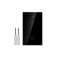 thumbnail image 1 of Interruptor De Luz De Pared Inteligente Wifi (2 Vías) Negro, 1 of 6