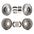 thumbnail image 1 of Transit Auto Front Rear Disc Brake Rotors Ceramic Pads and Drum Kit for Car 1992-1994 1998 GMC Yukon 4WD with 10" Diameter 5 Lug Wheels K8T-103571, 1 of 11