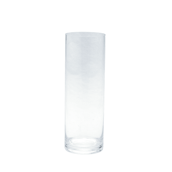 CC Home Furnishings 12" Clear Cylindrical Glass Vase