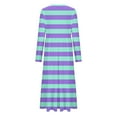 thumbnail image 4 of Sexlip Womens Maternity Striped Maxi Dress Long Sleeve Design Stretchy Fabric Relaxed Silhouette for Daily Wear Blue XXL, 4 of 4