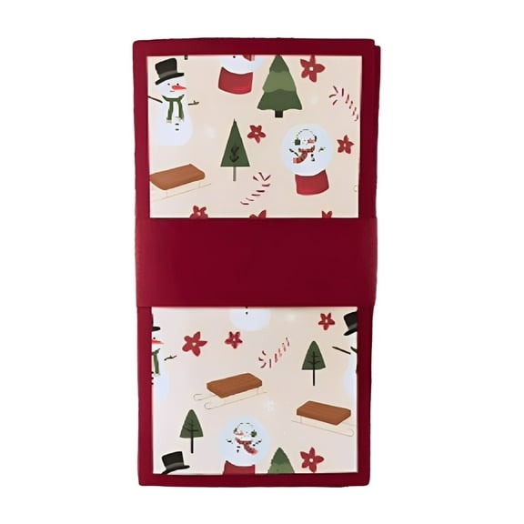 Christmas Gift Card Holder Book – Handcrafted Fabric Holiday Organizer with Blank DIY Area, Portable Wallet for Gift Cards, Money & Notes