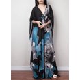 thumbnail image 5 of EDOLYNSA Maxi Kaftan Dresses for Women Moroccan Caftans With Batwing Sleeve Printed Lounge Dress, 5 of 6
