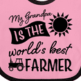 thumbnail image 4 of Inktastic My Grandpa is the World's Best Farmer Tractor Design Boys or Girls Baby Bib, 4 of 4