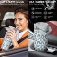 thumbnail image 5 of Modern 30oz Handheld Travel Tumbler with Handle – Double Wall Stainless Steel Insulated Cup, Flip Straw Lid, Leak-Proof & BPA-Free for Hot and Cold Drinks – Durable Coffee & Juice Mug White, 5 of 7