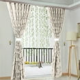 thumbnail image 4 of Ctnporpo 2 PCS Vines Leaves Tulle Door Window Curtain Drape Panel Sheer Scarf Valances Blackout Curtain Sheer Curtain, 4 of 4