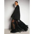 thumbnail image 4 of Falda de cintura alta con cordones y estilo sexy negro, nueva llegada europea americana, vestido largo transfronterizo de comercio exterior de moda para mujeres, 4 of 4