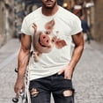 thumbnail image 1 of Weiqiqre Mens T-shirt Print Short Sleeve Round Neck T-shirt Casual Fashion Short Sleeve Perfect for Weekend Casual Summer Wear, 1 of 5