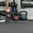 thumbnail image 3 of PRISP 3-Piece Kettlebell Weight Set - 5lb 10lb 15lb Free Weights with Rack, 3 of 9
