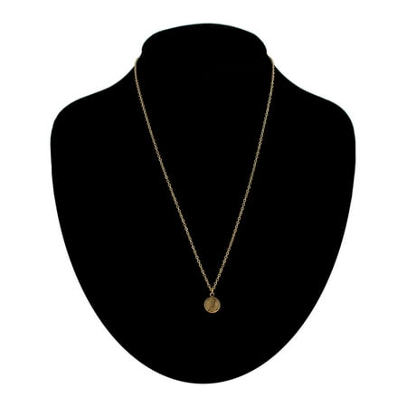 - Gold Tone Chain Cursive Initial Letter J Charm Pendant Necklace