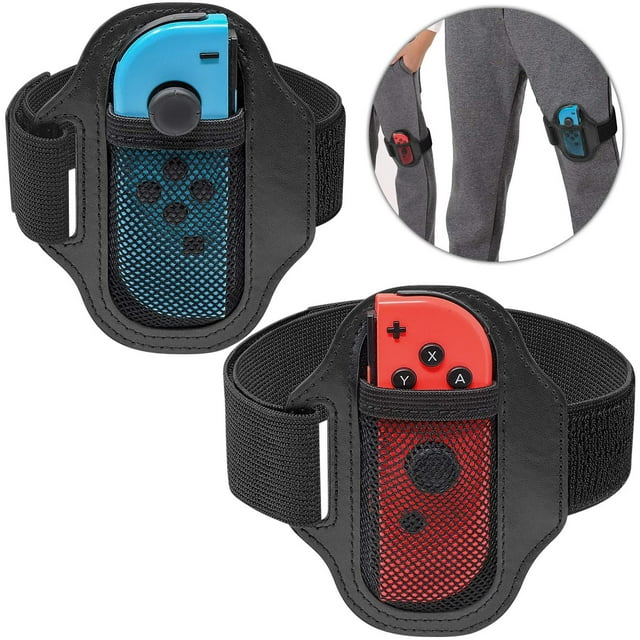 2 Pcs Sangles Élastiques Réglables pour Ring Fit Adventure Nintendo Switch, Sangles de Jambe Sport Ajustables pour Switch Joy-Con