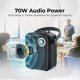 thumbnail image 2 of Amplificador de voz HW HAOWORKS S100 Pro 70W con 2 micrófonos inalámbricos, 2 of 8