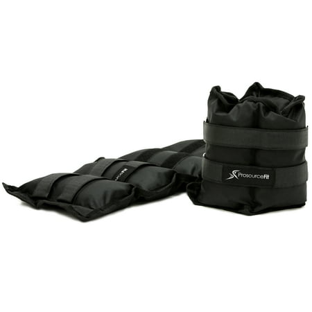 ProsourceFit Ankle Weights 5 lbs, Set of 2, Black