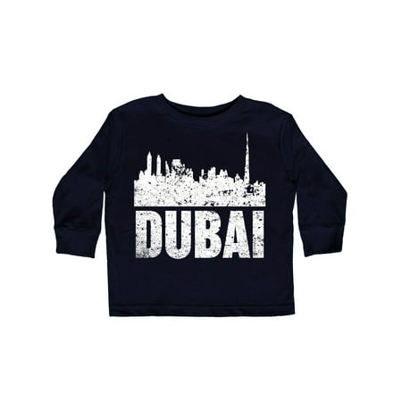 

Inktastic Dubai City Skyline with Grunge Gift Toddler Boy or Toddler Girl Long Sleeve T-Shirt