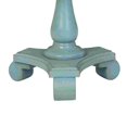 thumbnail image 4 of Benjara Wooden Accent Table with Round Tabletop, Teal Blue and Brown, 4 of 4