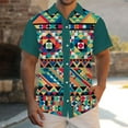 thumbnail image 2 of Mens Flower Casual Button Down Short Hawaiian Shirts Flower Print Suits Tropical 2PC Set Summer Shirt, 2 of 6