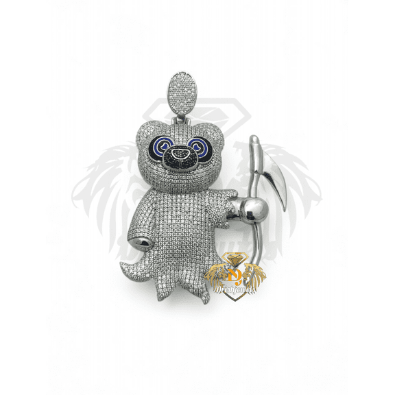 M/S.Drishya Gems And Jewels Customized Character Charm Diamond Pendant, 925 Sterling Silver