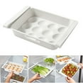 thumbnail image 4 of Refrigerator Egg Holder Multifunctional Egg Tray Pull Out Fridge Drawer Food Organizer Under Board Storage, 4 of 9