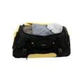 thumbnail image 2 of Travelers Club 30" Drop-Bottom Rolling Duffel with Telescopic Handle, Black/Yellow, 2 of 11
