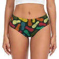 thumbnail image 1 of Fotbe Pineapple Fruit Colorful Calzones Estampados para Mujer – Ropa Interior de Algodón, Cómoda, Suave y Elástica-Large, 1 of 6