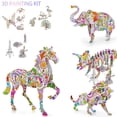 thumbnail image 4 of Juego De Rompecabezas Para Colorear En 3D Para Niños, 4 Uds. De Animales/Rompecabezas De Construcción, Rompecabezas 3D, Artes Y Manualidades, Pintura Educativa, Manualidades, Juguete Creativo Diy Muyoka Hogar, 4 of 7