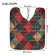 thumbnail image 5 of Yayeee Bath Rug for Bathroom Floor Non Slip Rectangle Fluffy Soft Absorbent Mat, 16"x24", Dark Tartan Pattern, 5 of 7