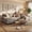 Chenille Gray, variant on Vineego 105" U-Shaped Sectional Sofa with Double Chaise 4-Seat Modular Sofa Couch for Living Room,Corduroy Gray