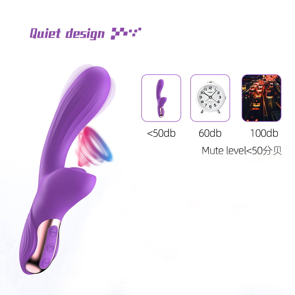 Bigbanana 10 Frequency Waterproof Vibrator for Women, Wireless Powerful Sex Toy for Adult, USB Rechargeable Personal Wand Massager for Couple, Purple