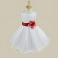 thumbnail image 4 of vastwit Kids Girls Sleeveless Pageant Princess Wedding Birthday Dress Back with Big Bow Red 5, 4 of 5