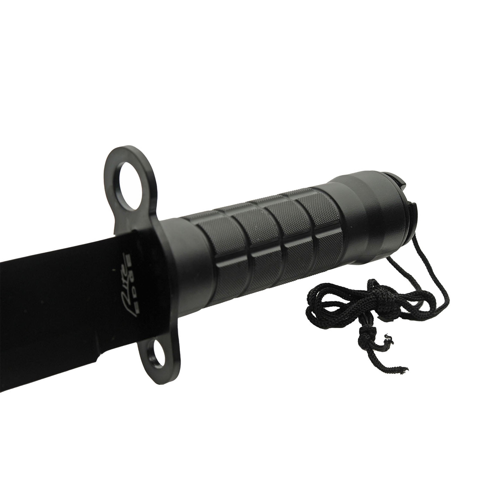 SZCO 15-Inch Survival Field Knife Black 420 Steel Fixed Blade with Saw Back Serrations, Rubberized Grip, and Integrated Emergency Survival Kit