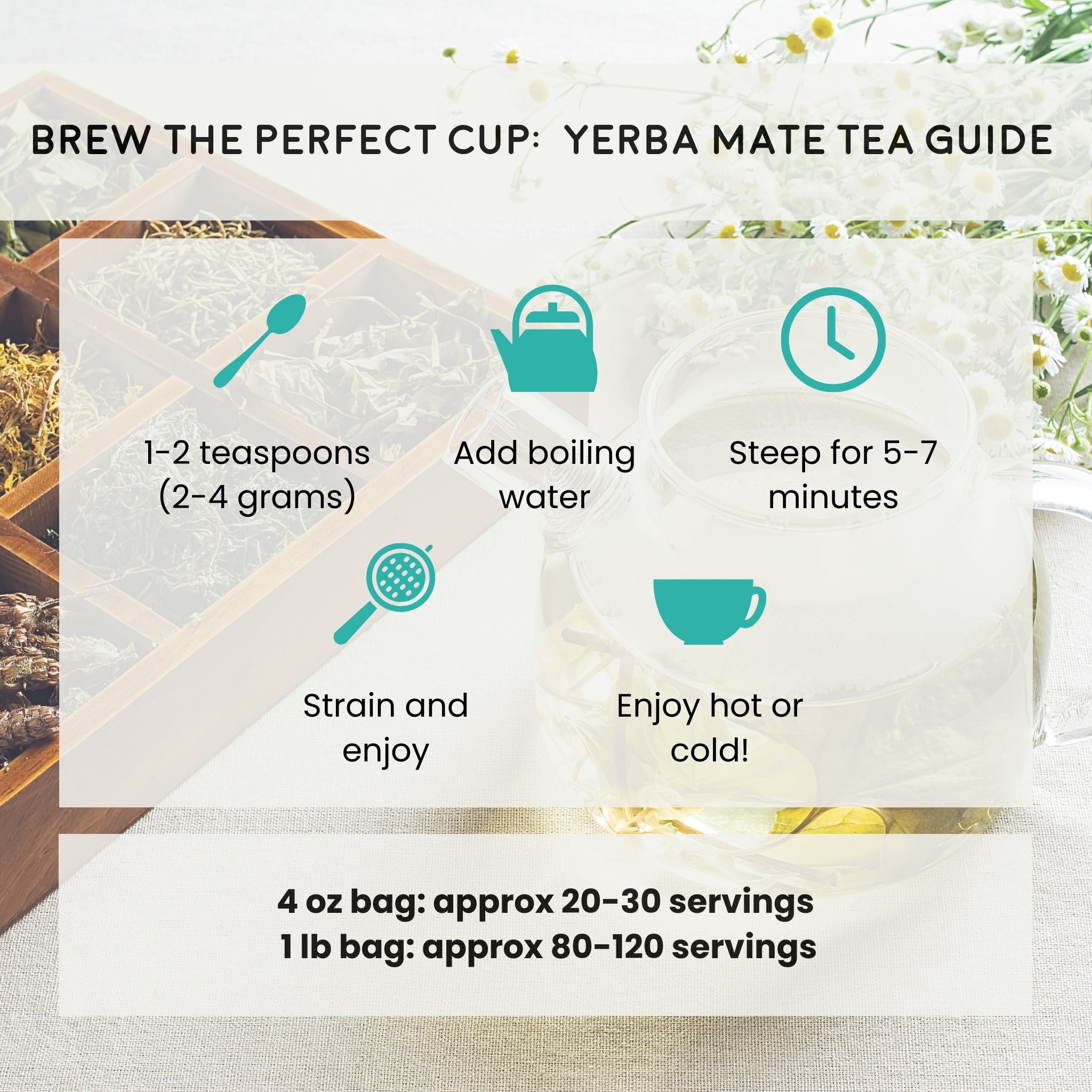 Organic Roasted Yerba Mate Loose Leaf Tea – Premium 1lb Bag, Bold and Smooth Herbal Energy