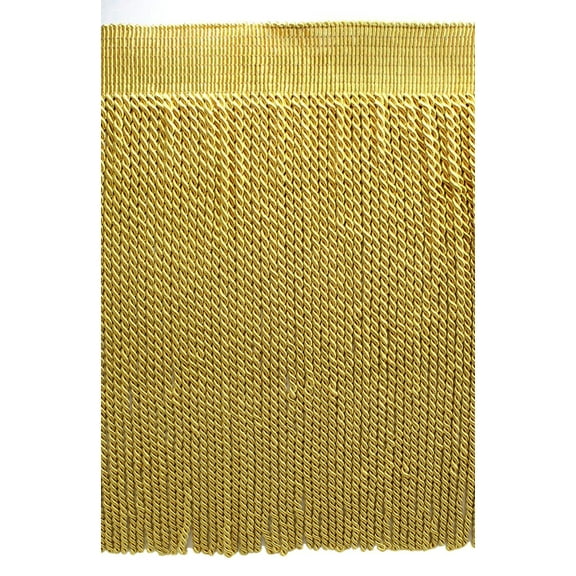 20" (50.5cm) Long Classic Bullion Fringe Trim # BFS20, Antique Gold #C4 (Dark Yellow Gold) Sold By The Yard (36"/3 ft/0.9m)