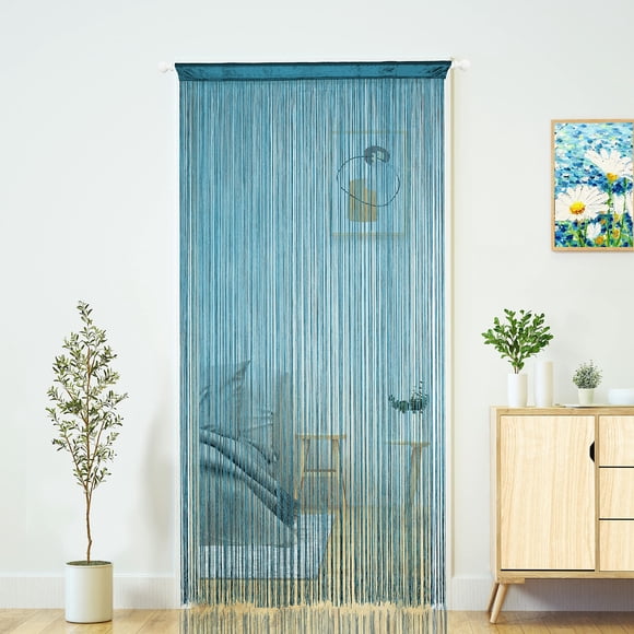 Cortina de Hilos para Puerta YaoYue Azul Teal 100x200 cm