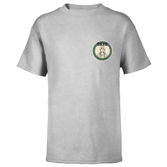 Marvel Studios Loki Season 2 Sylvie Toon Style Corner Image - Short Sleeve T-Shirt for Kids - Customized-Athletic Heather