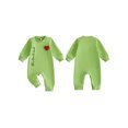 thumbnail image 2 of Cjfdfy Newborn Baby Boy Girl Christmas Outfit It's A Beaut Clark Print Romper Heart Embroidery Long Sleeve Jumpsuit Infant Cute Christmas Holiday Party Fall Winter Clothes, 2 of 9