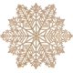 thumbnail image 1 of Juego de 4 manteles individuales con forma de copo de nieve navideño, mantel de vinilo metálico dorado festivo, lavable para decoraciones de tapetes de mesa para cenas navideña, 1 of 5