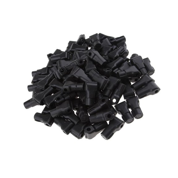 tredstone Sécurité et Sûreté avec 100 Pcs Crochet Arrêt Verrou Cadenas Antivol Noir 5 mm 1 Ensemble