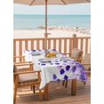 thumbnail image 2 of Outdoor Tablecloth with Umbrella Hole for Patio/Picnic/Party/Camping, Spring Purple Wisteria Flowers Waterproof Table Cloth Rectangle Table Cover Washable, Rustic Floral Branches (52"x 70"), 2 of 8