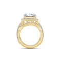thumbnail image 3 of AFFY 3.50CT Cushion & Round Moissanite Diamond Halo Bridal Rings Set for Women 14K Solid Yellow Gold-8.5, 3 of 6