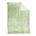 thumbnail image 2 of Parent's Choice Plush Reversible Green Unisex Polyester Baby Blanket, 2 of 11