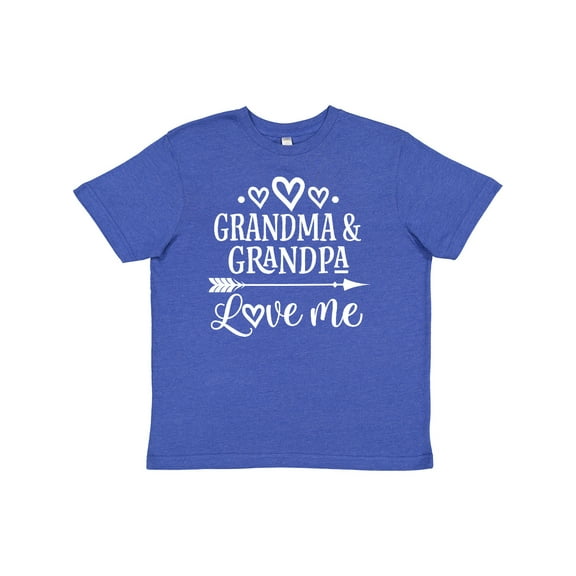 Inktastic Grandma Grandpa Love Me Grandchild Youth T-Shirt