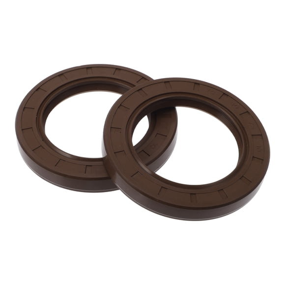 Sello de aceite universal TC de doble labio con resorte de acero, sello de eje rotativo de alta presión de goma FKM marrón, 2 piezas 50x75x10mm