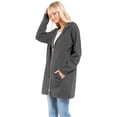 thumbnail image 4 of Made by Olivia Women's Casual Oversized Loose Fit Zip Up Pullover Hoodie Tunic Sweatshirt Jacket Fall Outfits (S-3X), 4 of 4