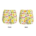 thumbnail image 3 of Yiaed Avocado And Pineapple Print Women's Running Shorts with Liner 3 Zipper Pockets Elastic Workout Athletic Gym Yoga Shorts-Small, 3 of 7