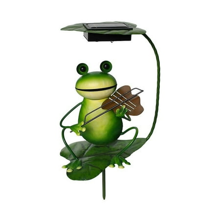 

Frog Figurine Light Waterproof Green IP65 Iron Solar Garden Plug-in Lamp