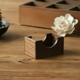 thumbnail image 1 of Coaster Rack Black Walnut Beech Varnish Single Coaster Box, 1 of 3