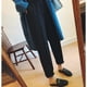 thumbnail image 4 of Pantalones de mujer de lana, cintura alta, corte holgado, pantalones informales de 9 minutos - Tejido de poliéster resistente, para fiestas, deporte y uso informal, 4 of 6