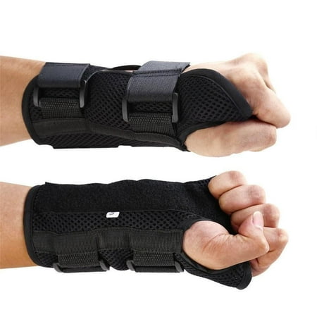 Breathable Wrist Brace Medical Carpal Tunnel Splint Support Arthritis Sprain Gym Hand Protector 3 Straps Adjustable Removable Metal